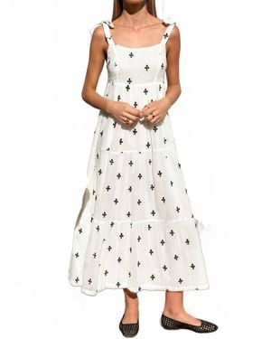 Emerson Fry Sara Tier Midi Dress - White