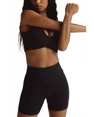 Montce Rib Midi Bike Short - Black