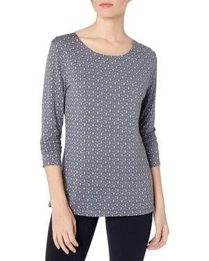 Sesoire Sleepwear Soft Knit Printed Sleep Top - Multicolor
