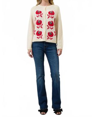 Sugarlips Peralta Floral Cardigan - Blue