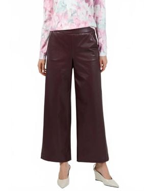 RAFFAELLO ROSSI Palina 6/8 Vegan Leather Culotte Pants - Red