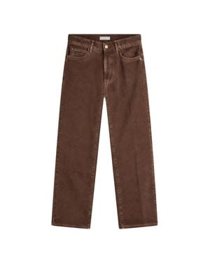 Ballantyne Hamburg Cotton Wide-Leg Jeans - Brown