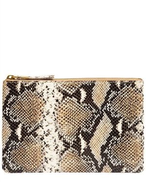 Madewell Leather Pouch Clutch - Metallic