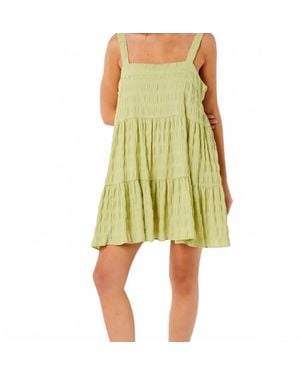 Rip Curl Cala Nights Seersucker Dress - Yellow