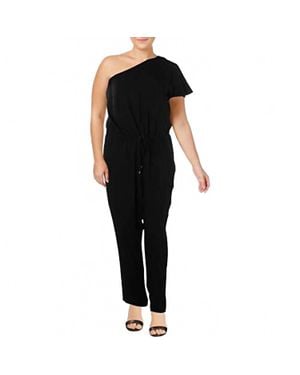 Ralph Lauren Twill One Shoulder Jumpsuit - Black