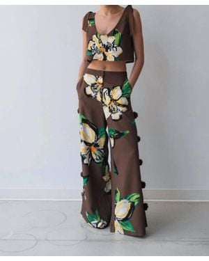 Hope for Flowers Tie Shoulder Shell Sleeveless Blouse - Multicolor
