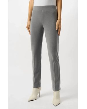 Joseph Ribkoff Slit Back Straight Ankle Pant - Gray