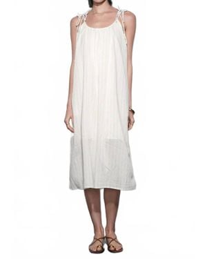 Greylin Pauline Striped Midi Dress - White