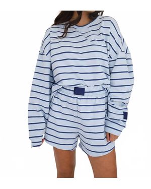 Day + Moon Sadie Striped Lounge Set - Blue