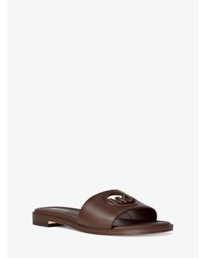 Michael Kors Outlet Carissa Slide Sandal - Brown