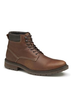 Johnston & Murphy Kipton Plain Toe Casual Lace-Up Boot - Black