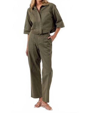 Sundays Annora Boxy-Style Jacket - Green