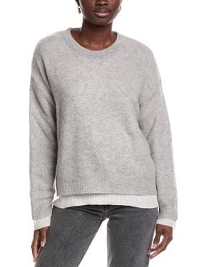 NAADAM Featherweight Layered Reversible Cashmere Sweater - Gray