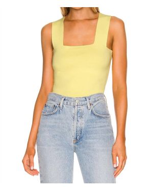 525 America Wide Strap Square Neck Tank Top - Blue