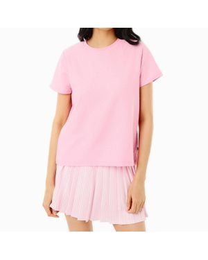 Addison Bay Active Mesh Walnut Short Sleeve Tee - Pink