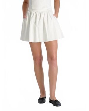 French Connection Cotton Sateen Mini Skirt - White