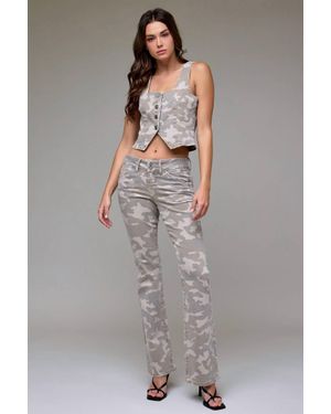 Hidden Jeans Ryan Double Waistband Low Rise Bootcut Jeans - Gray