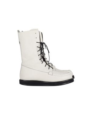 The Row Patty Lace-Up Combat Boots - White