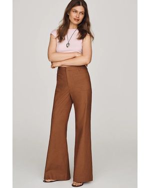 Maeve Jude Linen-Blend Pants Pants - Brown