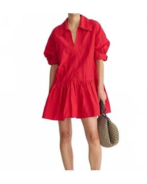 Apiece Apart Romana Mini Dress - Red