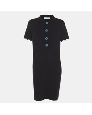 Sandro Stretch Crepe Mini Dress - Black