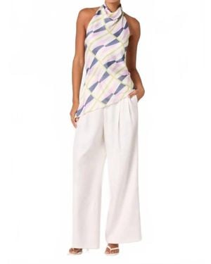 Astr Bristol Draped Halter Top - Multicolor