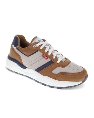 Levi's Dash Synthetic Leather Casual Lace Up Sneaker Shoe - Gray