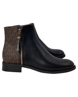 Michael Kors Britt Signature Logo Trim Ankle Boot in Black