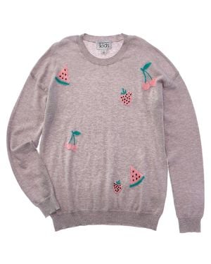 Autumn Cashmere Fruit Jacquard Cashmere-Blend Sweater - Pink