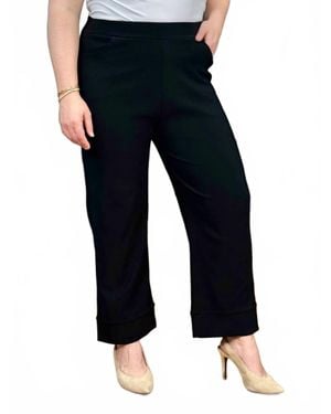 Coco + Carmen Georgie Wide Leg Cropped Pant - Black