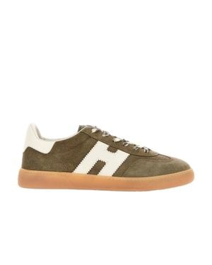 Hogan Low-Top Sneakers With Suede Upper And Rubber Outsole - Brown