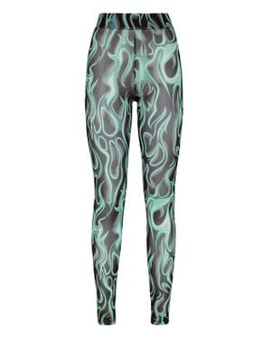 Philipp Plein Tulle Leggings Flame - Green