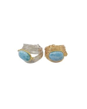 A Blonde and Her Bag Torrey Ring - Blue