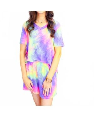 Jess Lea Carly Lounge Wear Shorts Set - Purple