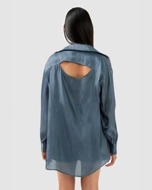 Belle & Bloom Back To You Iridescent Shirt - Blue