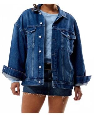 Tommy Hilfiger Daisy Oversized Flag Jacket - Blue
