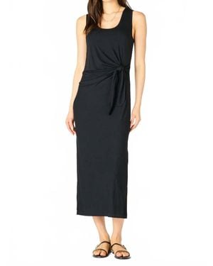 Dex Sleeveless Knot Midi Dress - Black