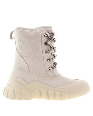 Ferragamo Ferragamo Duna Chunky Sole Boots, Size 7 C - Natural