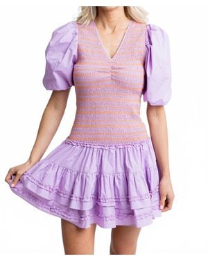 Karlie Fields Poplin Dress - Purple