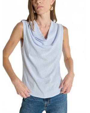 Nation Ltd Cille Cowl Neck Tank - Blue