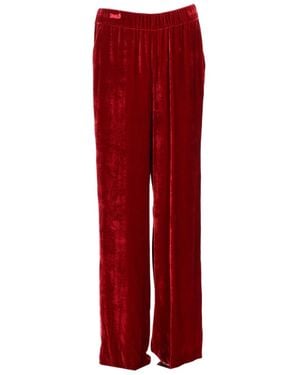 P.A.R.O.S.H. Relaxed Wide-Leg Pants - Red