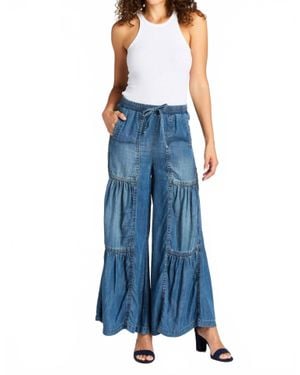 Tractr Tiered Caty Pant - Blue