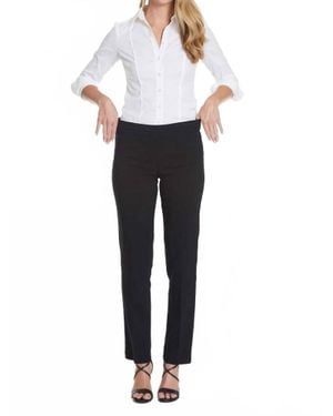 Slimsation By Multiples Petite Pull-On Ankle Dress Pants With Pockets - Black
