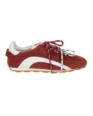 DSquared² Dc-642 Calf Leather Lace-Up Sneakers - Red