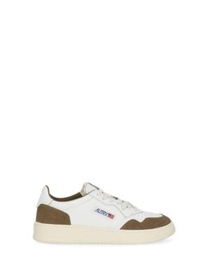 Autry Suede Accents Premium Low-Top Sneakers - White