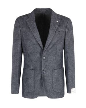 L.B.M. 1911 Jack Dark Single-Breasted Wool-Blend Jacket - Black