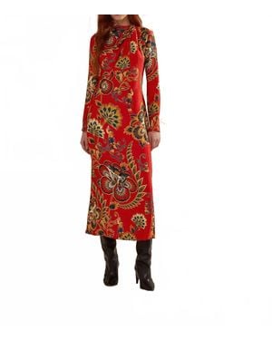 FARM Rio Maxi Floral Cutout Midi Dress - Red