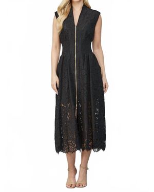 Fate Rose Whisper Lace Dress - Black