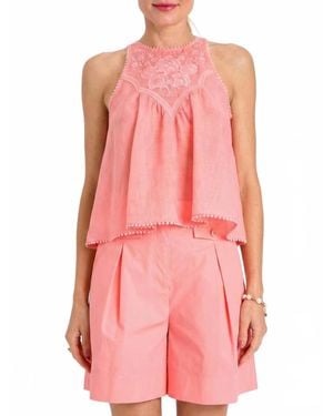 Twinset Coralie Linen Top - Pink