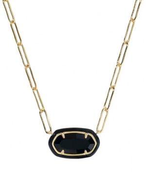 Kendra Scott Elisa Enamel Frame Paperclip Necklace - White